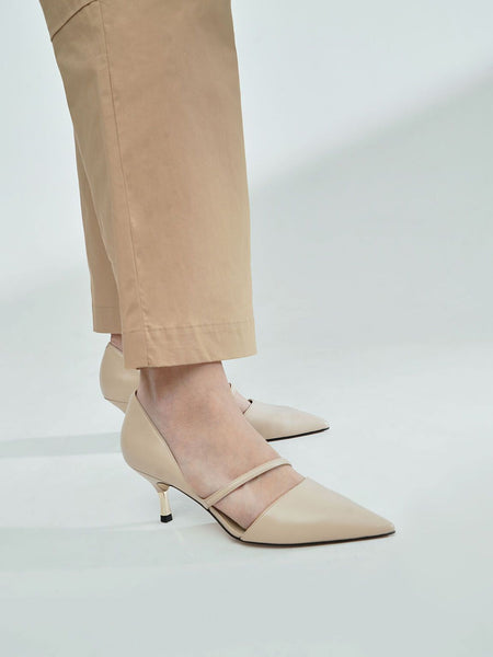 Asymmetric Strap D'Orsay Pumps